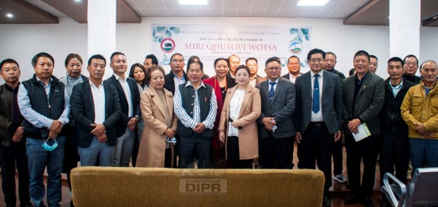 Department of Horticulture, Nagaland organized a farewell programme in honor of Qhutovi Wotsa on December 2. (DIPR Photo)